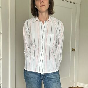 J. Crew Classic fit washed cotton poplin shirt in Sleepaway Stripe